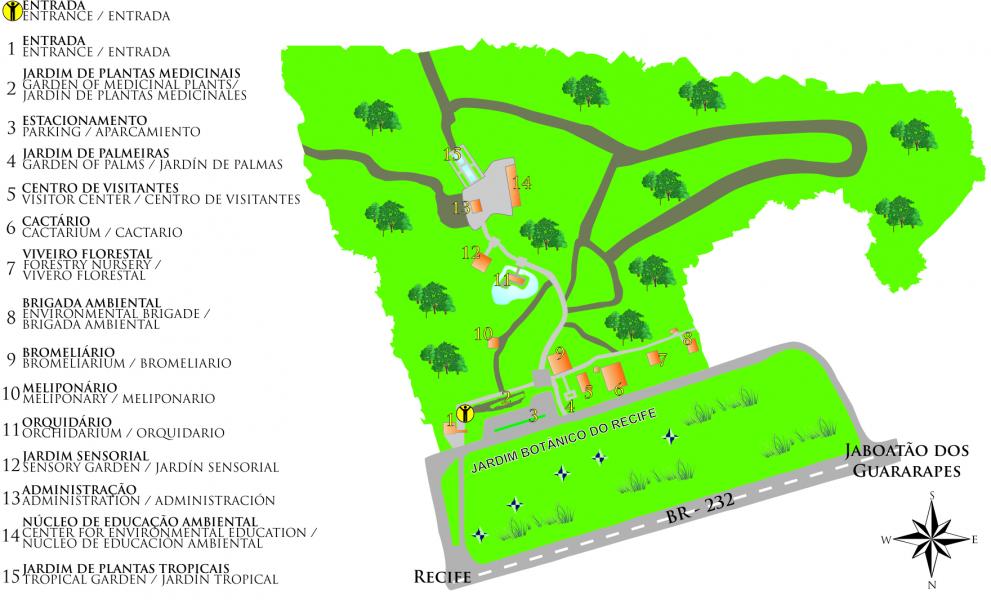 Mapa Interno do Jardim Botânico